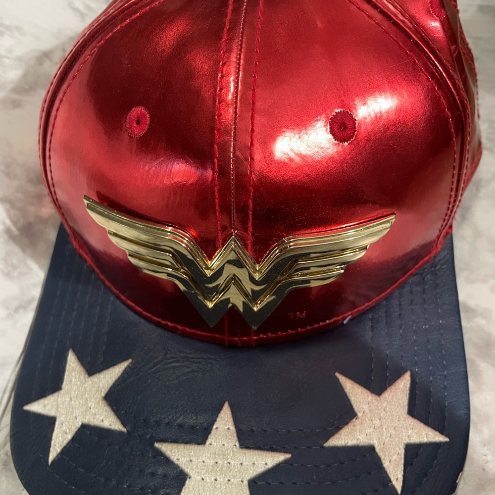 Red and Blue Wonder Woman Cap DC COMIC